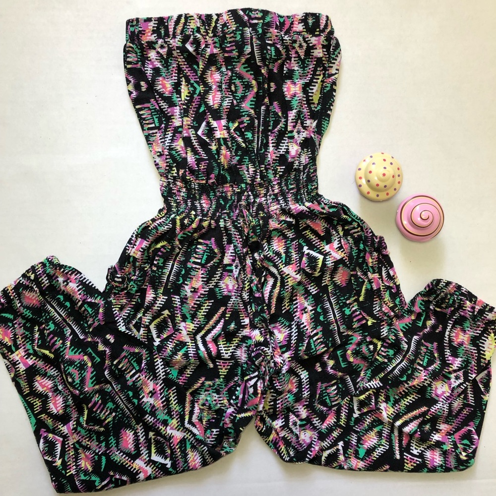 Girls Strapless Romper One Piece Multicolor 7/8